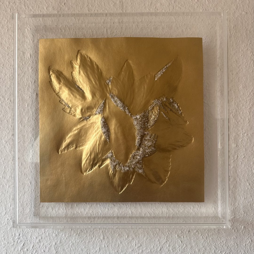 Werk: Weisses Blatt in Gold